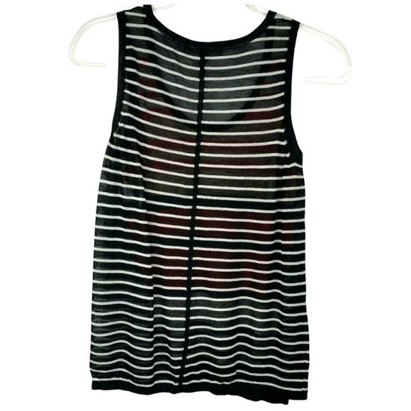 Peter Som Design Nation Womens‎ Size S Tank Top Stripe Sheer Multicolor - Picture 2 of 5